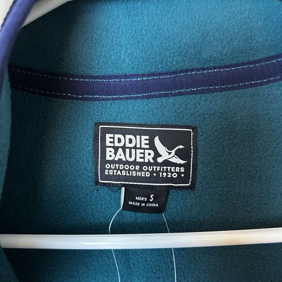 Eddie Bauer Jacket Men’s Small Ivory Chilali Faux Sherpa Outdoor Gorpcore Cabin - Picture 5 of 13